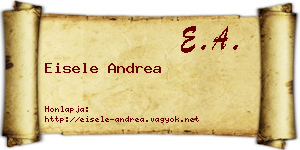 Eisele Andrea névjegykártya